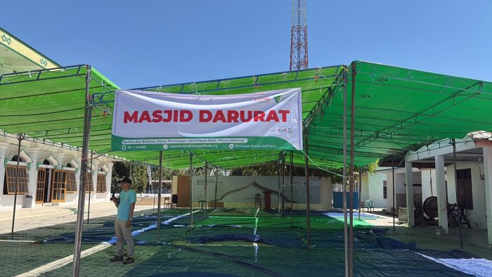 Masjid Agung Baiturrahman Nagekeo Jadi Posko Pengungsian Warga Terdampak Gempa