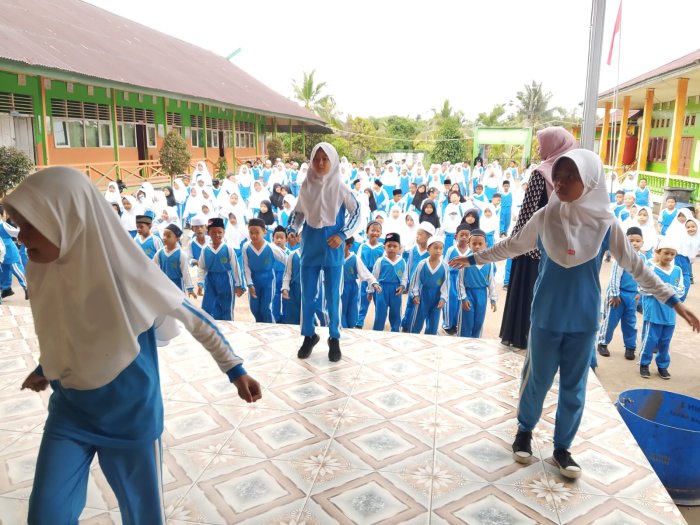 Sabtu Sehat Penuh Semangat: MI Negeri 1 TJB Gelar Senam Pagi Bersama