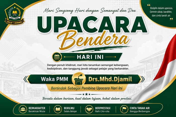 Disiplin dan semangat kebangsaan, man 1 kerinci laksanakan upacara bendera Disiplin dan semangat kebangsaan, man 1 kerinci laksanakan upacara bendera
