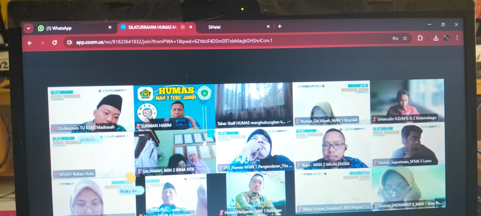 HUMAS MAN 2 TEBO MENGIKUTI SILATURAHIM HUMAS MADRASAH NASIONAL 2025 MELALUI ZOOM METING. HUMAS MAN 2 TEBO MENGIKUTI SILATURAHIM HUMAS MADRASAH NASIONAL 2025 MELALUI ZOOM METING.