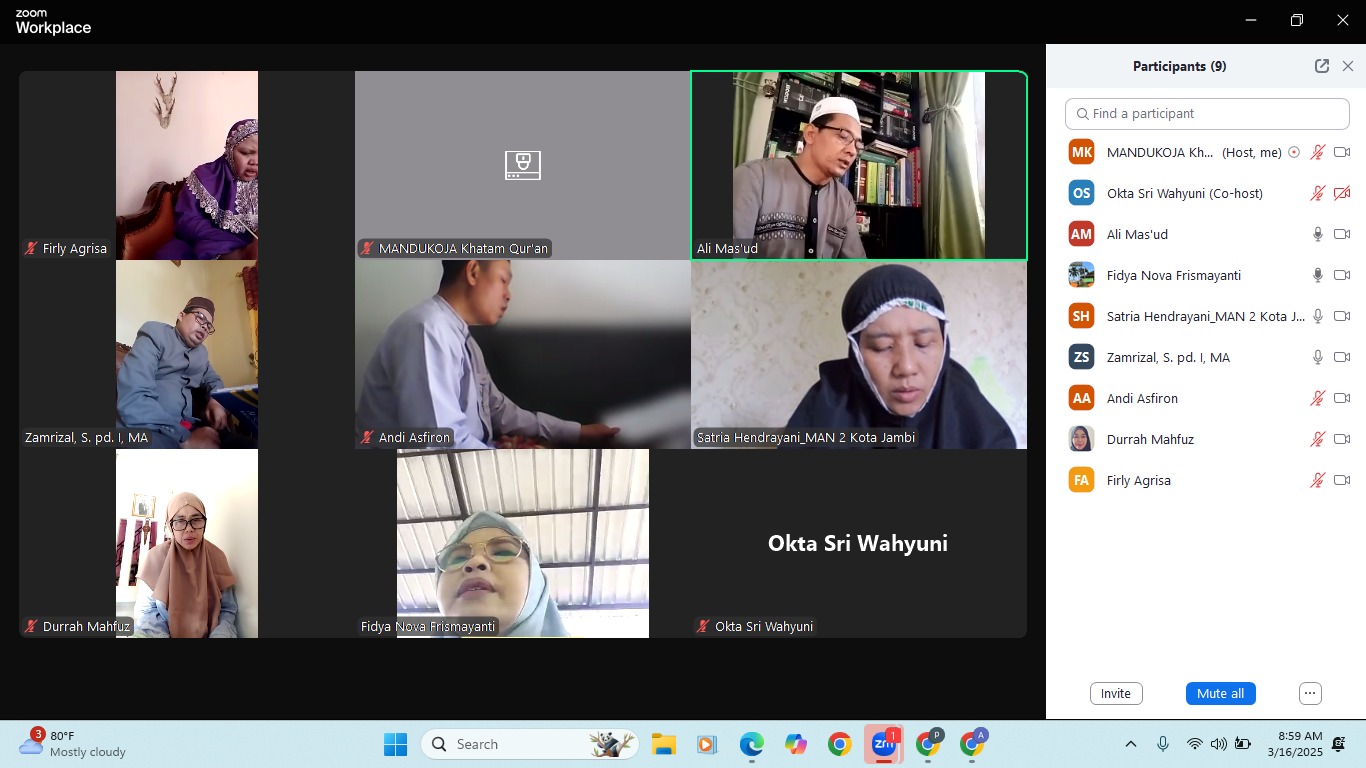 MAN 2 Jambi Berpartisipasi Pecahkan Rekor MURI Khataman Al-Qur'an Nasional MAN 2 Jambi Berpartisipasi Pecahkan Rekor MURI Khataman Al-Qur'an Nasional