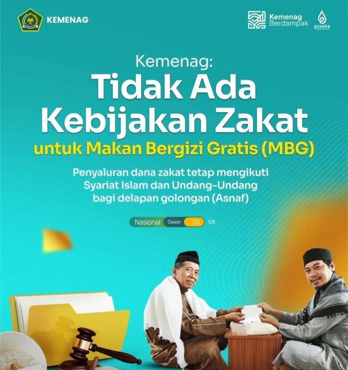 Kemenag Tegaskan Tidak Ada Kebijakan Pemanfaatan Zakat untuk Program Makan Bergizi Gratis Kemenag Tegaskan Tidak Ada Kebijakan Pemanfaatan Zakat untuk Program Makan Bergizi Gratis