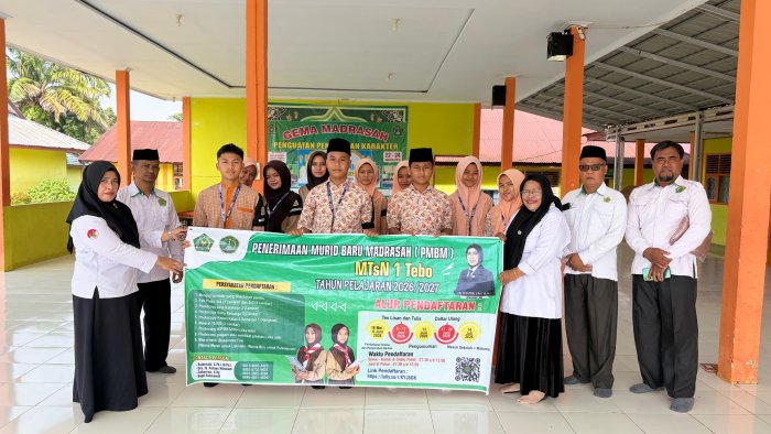 Pelepasan Tim Sosialisasi Penerimaan Murid Baru Madrasah (PMBM)Tahun 2026 MTSN 1 TEBO Pelepasan Tim Sosialisasi Penerimaan Murid Baru Madrasah (PMBM)Tahun 2026 MTSN 1 TEBO