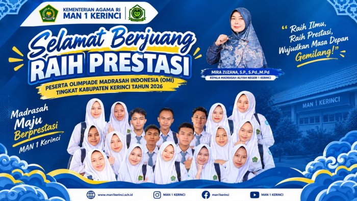 semangat berjuang siswa man 1 kerinci menuju olimpiade madrasah indonesia tingkat kabupaten