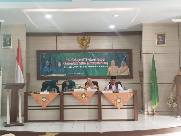 Kepala MIN 3 Tebo Menghadiri Pembukaan Kegiatan TOT Calon Mualim (Guru Pelatih) Metode 30 Menit Bisa Baca Alquran Kepala MIN 3 Tebo Menghadiri Pembukaan Kegiatan TOT Calon Mualim (Guru Pelatih) Metode 30 Menit Bisa Baca Alquran