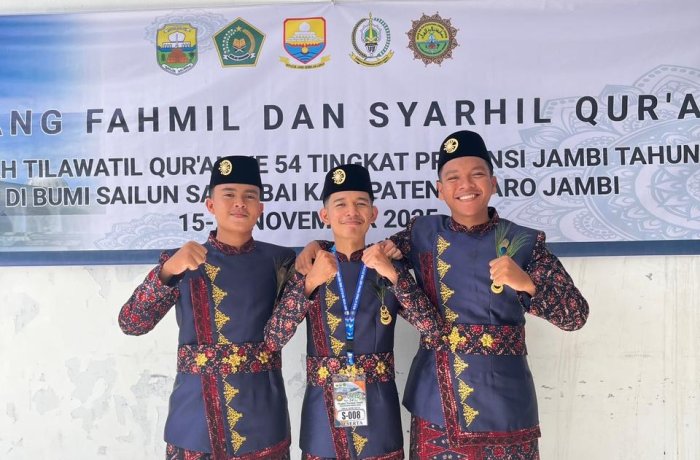 Ahmad Noprianto dan Ahmad Zikro Persembahkan Juara 1 Syarhil Quran Putra, Alumni Aktif di Kafilah MAN 2 Kota Jambi