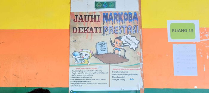 Cegah Penyalahgunaan Narkoba, MTsN 2 Bungo Tingkatkan Edukasi Melalui Poster Inspiratif