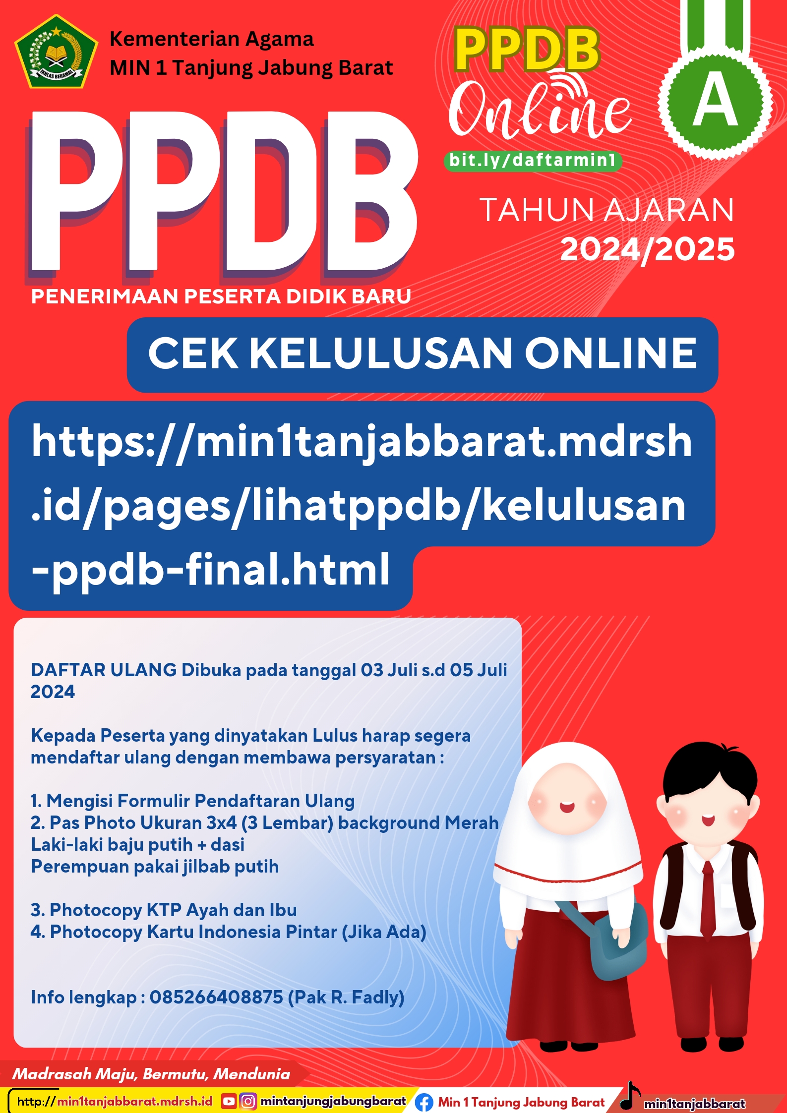Hampir Seratus Siswa diterima di MIN 1 Tanjung Jabung Barat Hampir Seratus Siswa diterima di MIN 1 Tanjung Jabung Barat