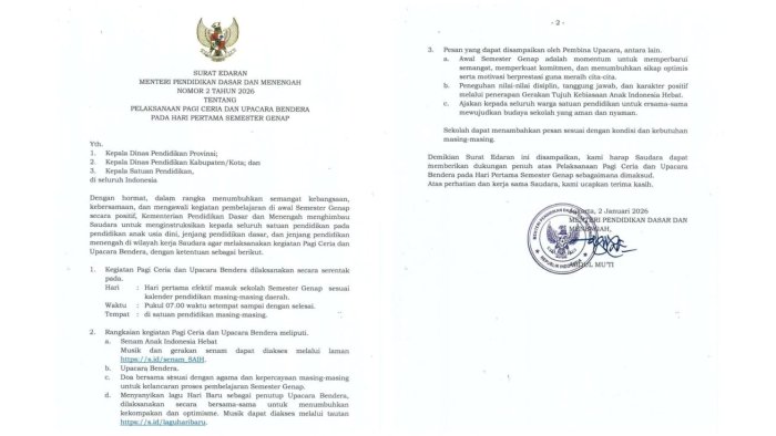Sambut Semester Genap, MIN 4 Tebo Siap Gelar Pagi Ceria dan Upacara Bendera Sambut Semester Genap, MIN 4 Tebo Siap Gelar Pagi Ceria dan Upacara Bendera