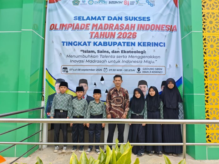 Peserta OMI MIN 3 Kerinci Siap Berkompetisi, Kepala Madrasah Afrinal, S.Pd Beri Dukungan Penuh