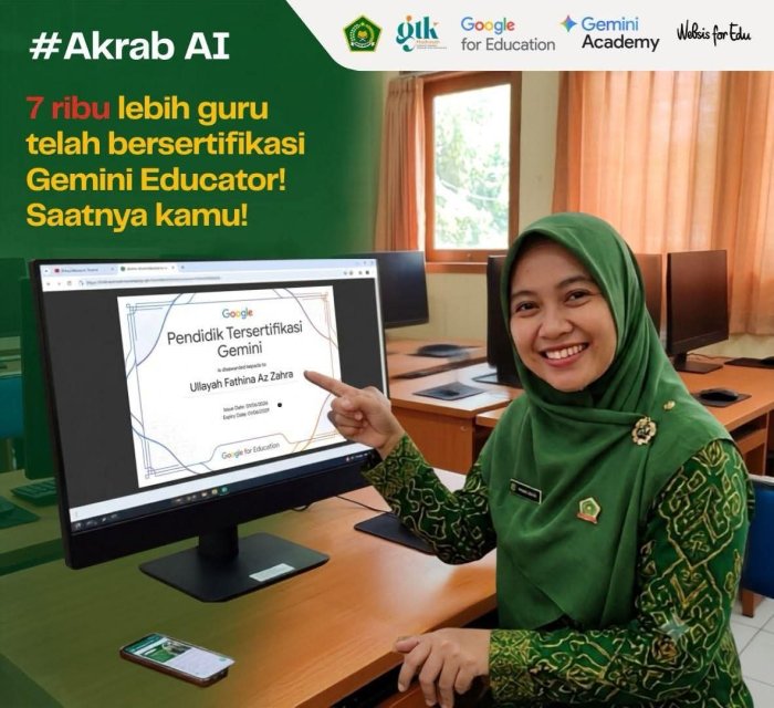 Lebih dari 7.000 Guru Kementerian Agama Raih Sertifikasi Gemini Educators Lebih dari 7.000 Guru Kementerian Agama Raih Sertifikasi Gemini Educators