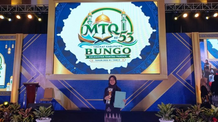 Siswa MTsN 2 Bungo Raih Prestasi Gemilang di MTQ ke-53 Tingkat Kabupaten Bungo Tahun 2026