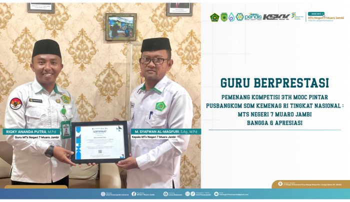 Guru MTs Negeri 7 Muaro Jambi Raih Prestasi Nasional Guru MTs Negeri 7 Muaro Jambi Raih Prestasi Nasional