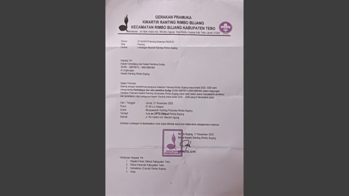 Sehari Jelang Musran, Pembina Pramuka MIN 4 Tebo Tegaskan Siap Hadir dan Bawa Aspirasi Gugus Depan Sehari Jelang Musran, Pembina Pramuka MIN 4 Tebo Tegaskan Siap Hadir dan Bawa Aspirasi Gugus Depan
