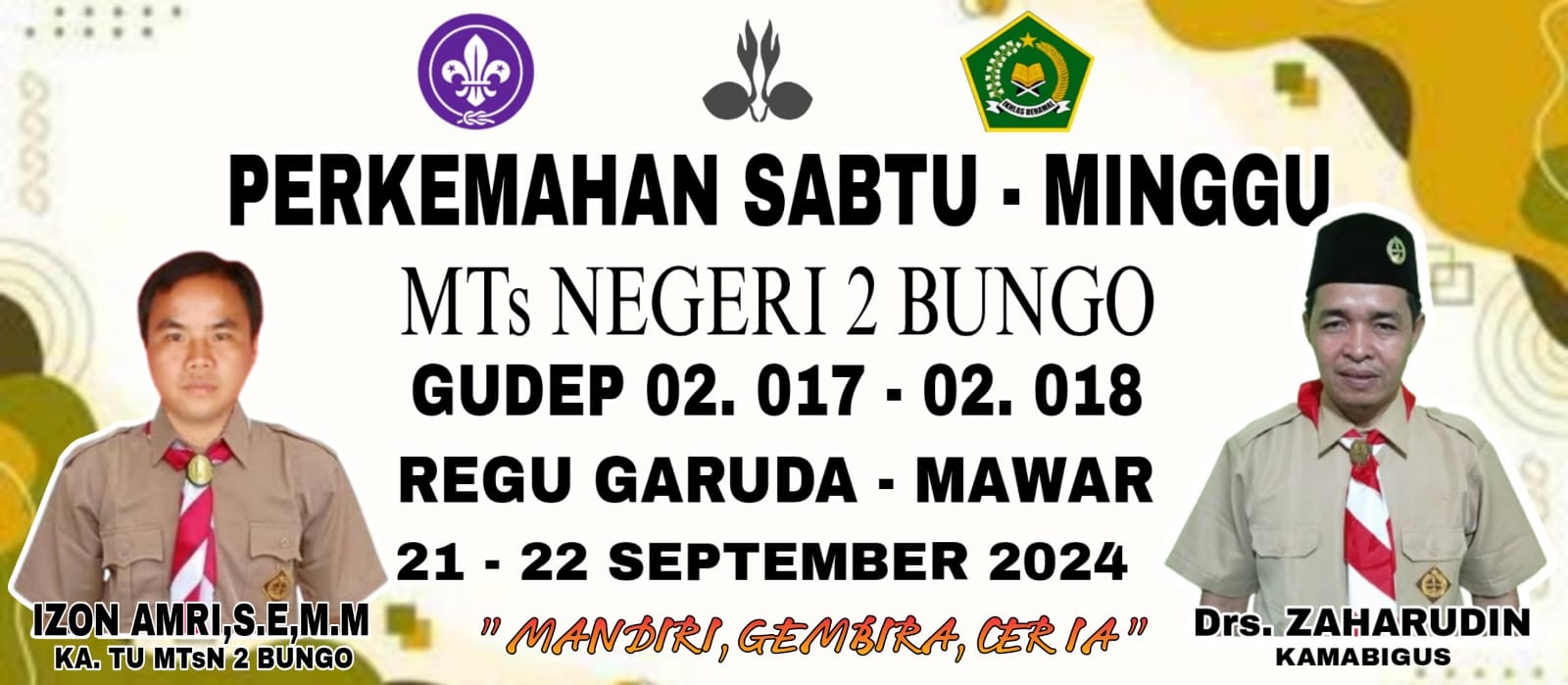 MTsN 2 BUNGO MENGGELARKAN PERKEMAHAN SABTU -MINGGU MTsN 2 BUNGO MENGGELARKAN PERKEMAHAN SABTU -MINGGU