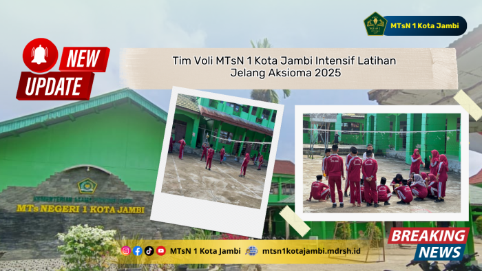 Tim Voli MTsN 1 Kota Jambi Intensif Latihan Jelang Aksioma 2025