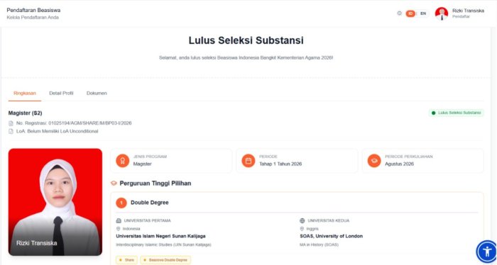 Satu Guru MAN 1 Kota Jambi Lolos Beasiswa S-2 Double Degree UIN Sunan Kalijaga dan SOAS University of London