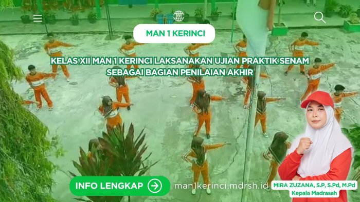 Semangat Membara! Hari Pertama Ujian Praktik Senam Siswa XII MAN 1 Kerinci Berjalan Sukses
