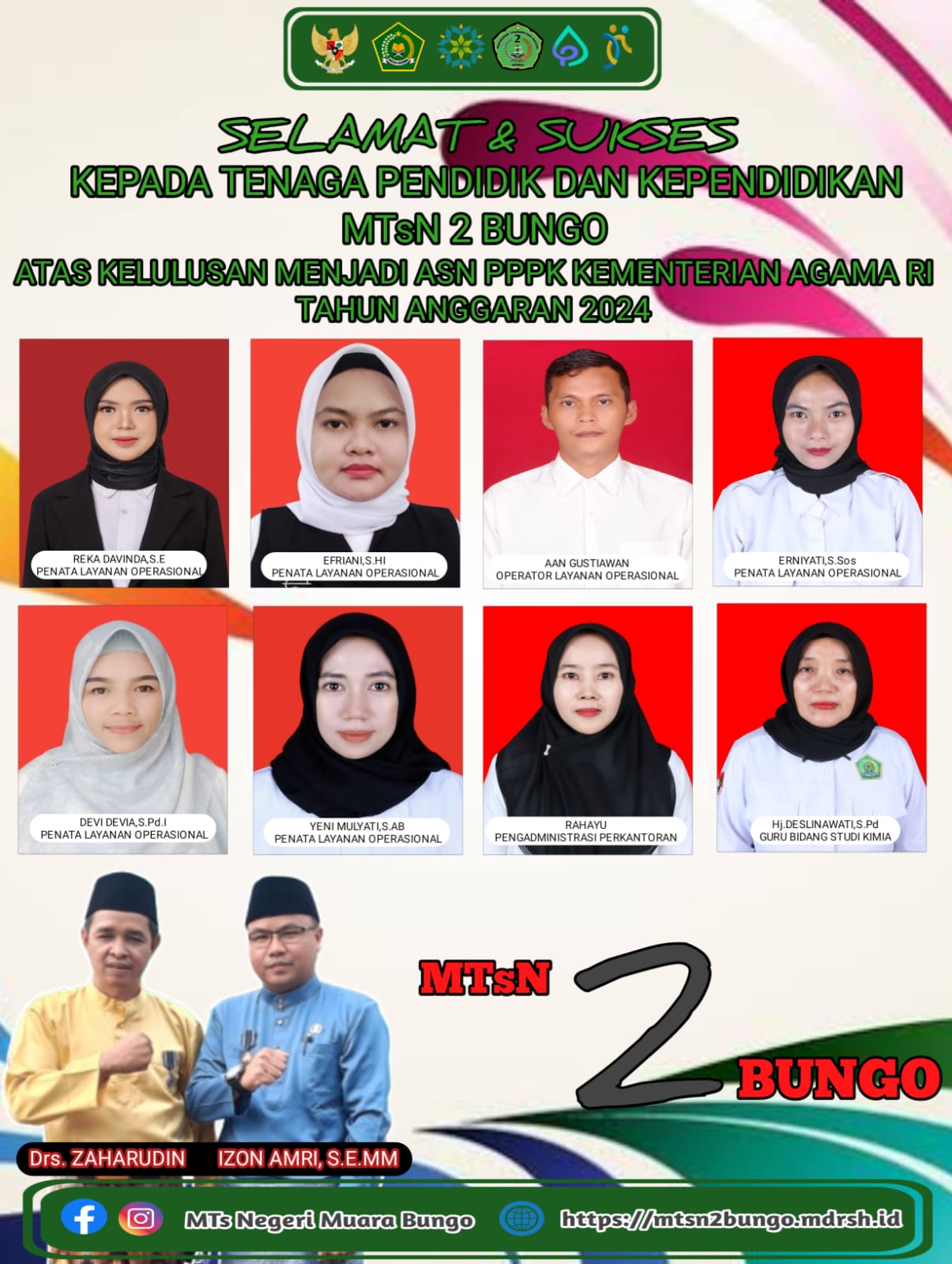 SELAMAT DAN SUKSES MTsN 2 BUNGO RAIH KELULUSAN CPPPK TAHAP 1 KEMENTERIAN AGAMA RI TAHUN 2024 SELAMAT DAN SUKSES MTsN 2 BUNGO RAIH KELULUSAN CPPPK TAHAP 1 KEMENTERIAN AGAMA RI TAHUN 2024