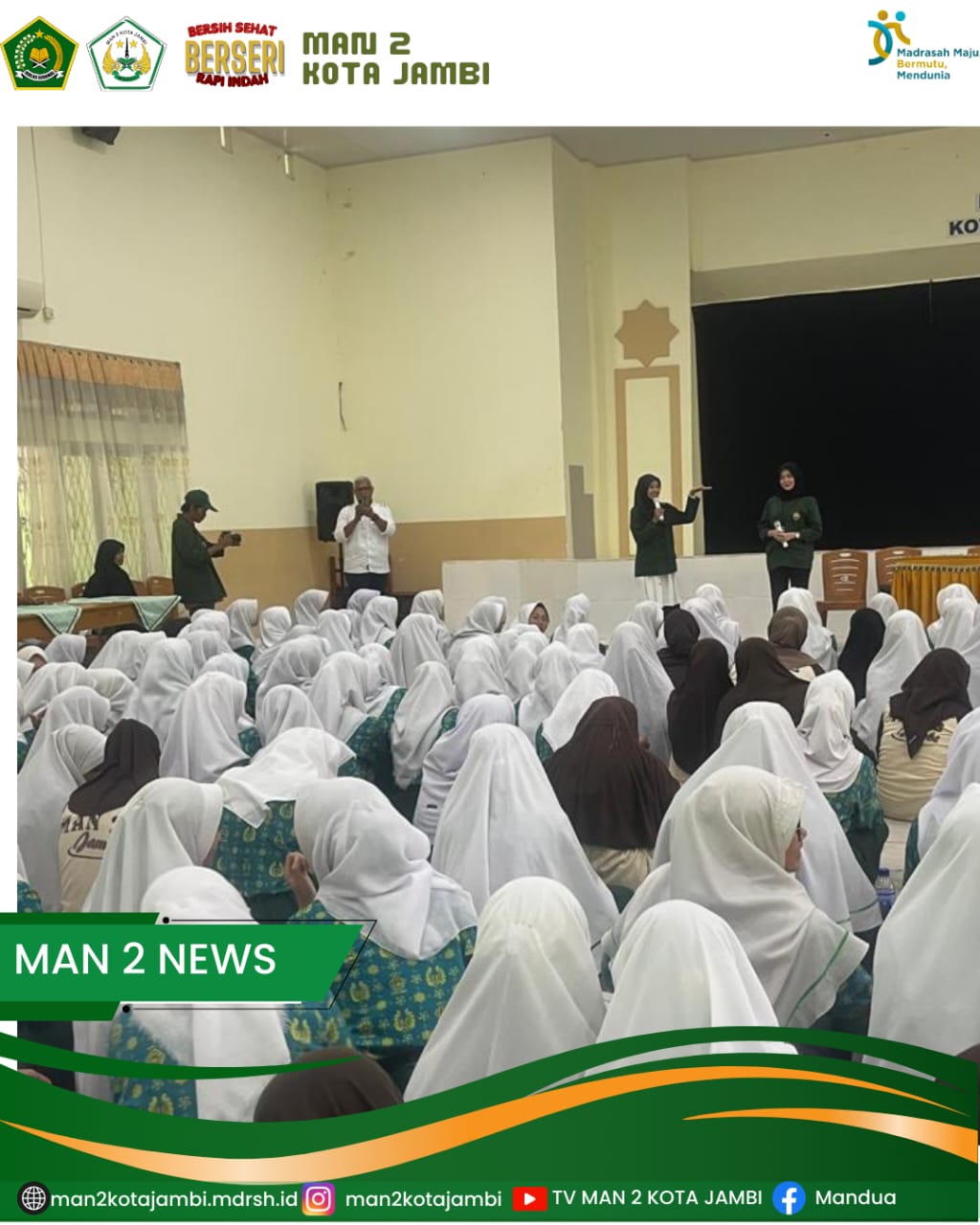 UNBARI Sosialisasikan Program Studi kepada Siswa Kelas XII MAN 2 Kota Jambi UNBARI Sosialisasikan Program Studi kepada Siswa Kelas XII MAN 2 Kota Jambi
