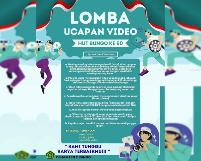 OSIM MTsN 2 Bungo Adakan Lomba Video HUT Bungo ke-60 OSIM MTsN 2 Bungo Adakan Lomba Video HUT Bungo ke-60