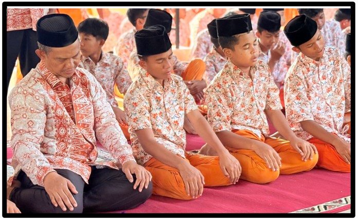 Pasca Libur Lebaran, Gemuruh Zikir dan Sholat Dhuha Berjamaah Kembali Menggema di MTsN 1 Tebo