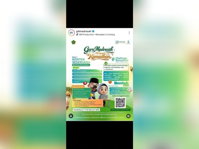 Sambut Bulan Suci, GTK Madrasah Gelar Challenge Guru Madrasah Menyapa Ramadhan Sambut Bulan Suci, GTK Madrasah Gelar Challenge Guru Madrasah Menyapa Ramadhan
