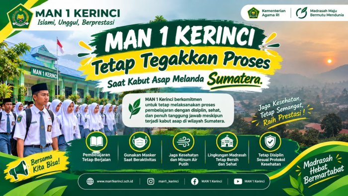 MAN 1 KERINCI Tetap Tegakkan Proses Saat Kabut Asap Melanda Sumatera. MAN 1 KERINCI Tetap Tegakkan Proses Saat Kabut Asap Melanda Sumatera.