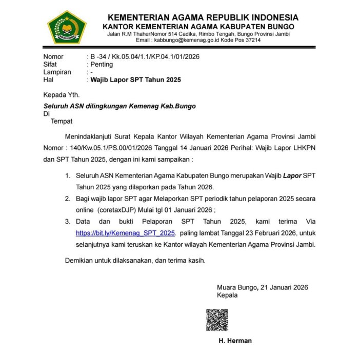 Seluruh Guru MAN 2 Bungo Tertib Administrasi, Laksanakan Laporan Wajib Pajak Tepat Waktu Seluruh Guru MAN 2 Bungo Tertib Administrasi, Laksanakan Laporan Wajib Pajak Tepat Waktu