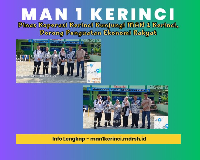 Dinas Koperasi Kerinci Kunjungi MAN 1 Kerinci, Dorong Penguatan Ekonomi Rakyat Dinas Koperasi Kerinci Kunjungi MAN 1 Kerinci, Dorong Penguatan Ekonomi Rakyat