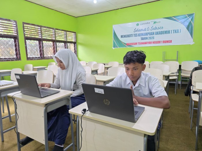 Dua Siswa Ikuti TKA Susulan di MTsN 1 Bungo, Semangat Bangkit Pasca Musibah Raih Asa Kelulusan