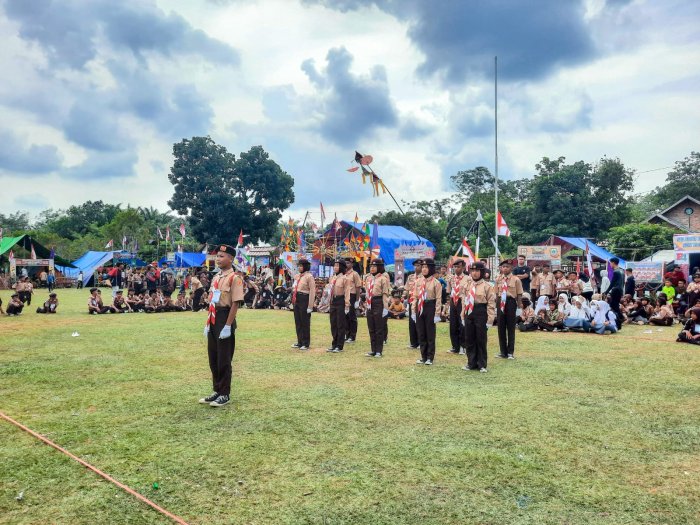 Kontingen Pramuka Madtsanesa Bungo Tampil Optimis dalam Lomba LKBB di Ajang Jamran Kwarran Muko-Muko Bathin VII