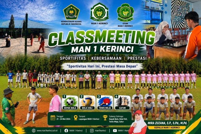 Seru! Classmeeting MAN 1 Kerinci Hadirkan Laga Final Champion Guru vs Murid