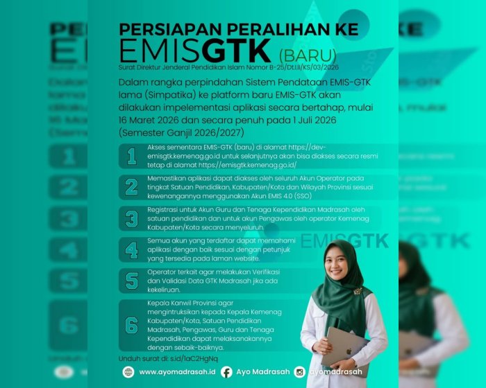 Sambut Sistem Baru, MTsN 1 Bungo Optimis Sukses Migrasi EMIS GTK Sambut Sistem Baru, MTsN 1 Bungo Optimis Sukses Migrasi EMIS GTK