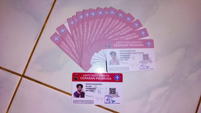 Anggota Pramuka Penggalang MIN 4 Tebo Resmi Miliki KTA