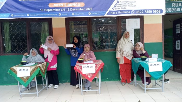 Guru MTsN 2 Bungo Bagikan Tablet Tambah Darah untuk Siswi Guru MTsN 2 Bungo Bagikan Tablet Tambah Darah untuk Siswi