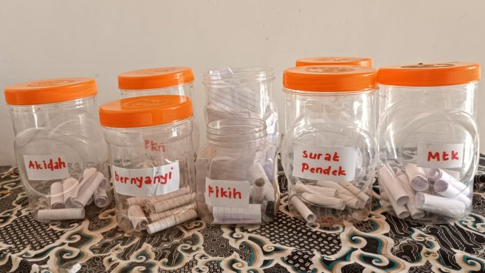 Strategi Wali Kelas 1B MIN 4 Tebo Atasi Kebosanan Belajar dengan Toples Kuis