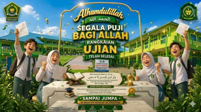 Rangkaian Ujian Semester Genap MAN 1 Kerinci Selesai, Siswa Siap Menyongsong Tantangan Baru