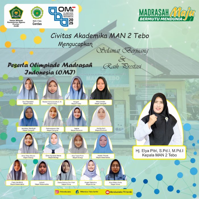 Siswa MAN 2 Tebo Semangat ikuti OMI Sains 2025 Tingkat Kabupaten Siswa MAN 2 Tebo Semangat ikuti OMI Sains 2025 Tingkat Kabupaten