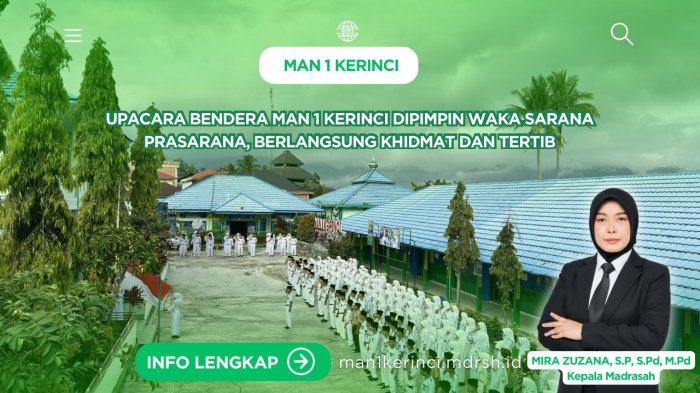 Upacara Bendera di MAN 1 Kerinci, Waka Sarpras Hasnadi S.Pd Beri Amanat