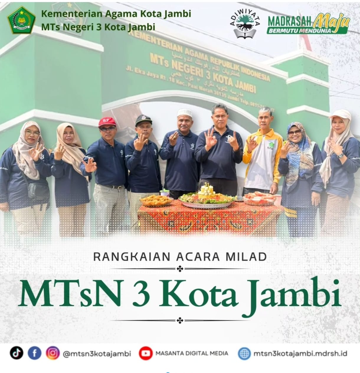 MERIAH!! ULTAH KE-31 MTS N 3 KOTA JAMBI : DARI JALAN SANTAI HINGGA POTONG TUMPENG