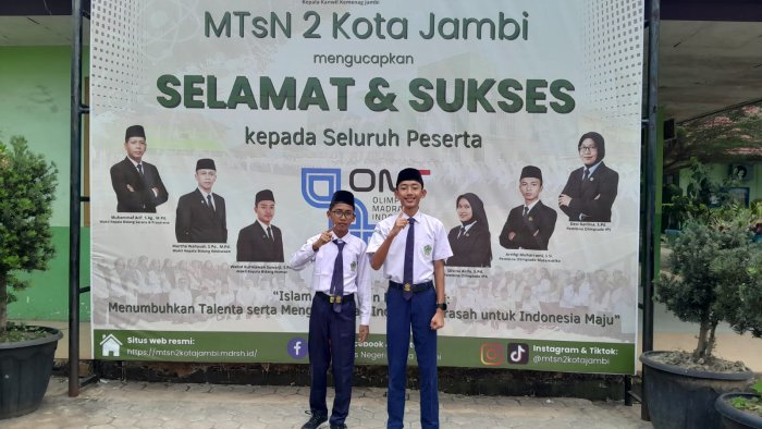 Dua Siswa MTsN 1 Tebo, Habibi dan Thariq, Berlaga di OMI IPS Tingkat Provinsi Hari Ini