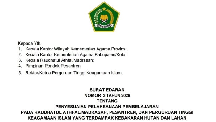 Pedomani Edaran Dirjen Pendis, MIN 4 Tebo Siapkan Skenario Pembelajaran Masa Karhutla