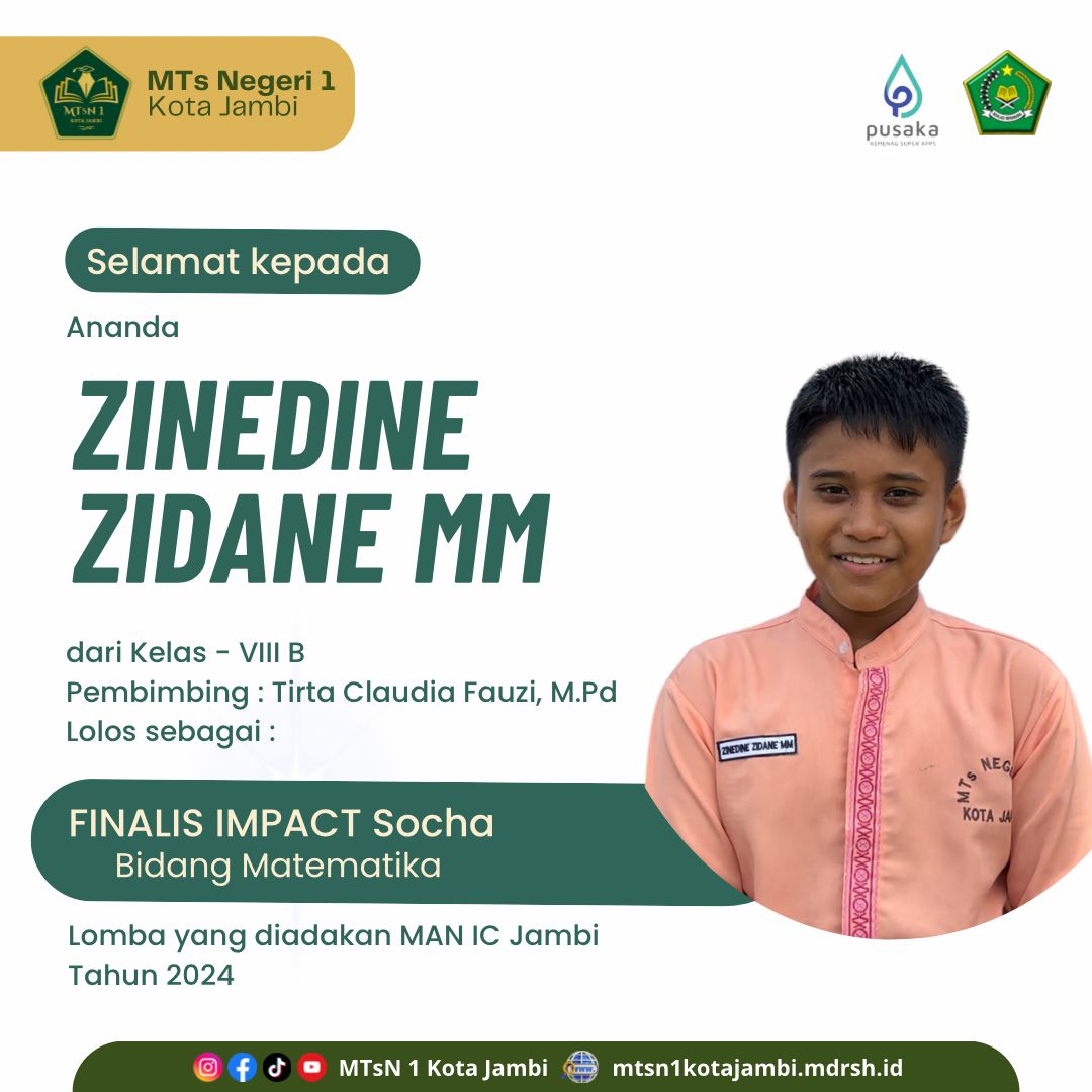Keren, Zinedane Zidan lolos ke babak Final Olimpiade Matematika IMPACT 