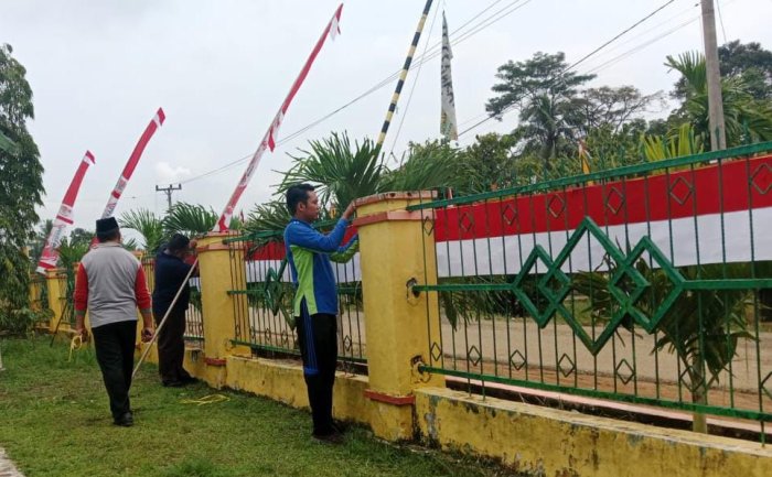 Sambut Kemerdekaan, MIN 4 Tebo Dipenuhi Umbul-Umbul
