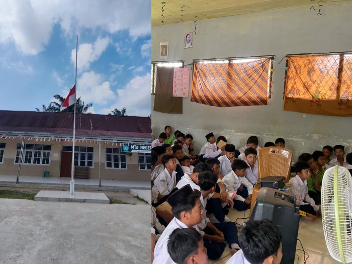 MTsN 7 Muaro Jambi Lakukan Pengibaran Bendera Setengah Tiang Dan Nobar Video G30S/PKI MTsN 7 Muaro Jambi Lakukan Pengibaran Bendera Setengah Tiang Dan Nobar Video G30S/PKI
