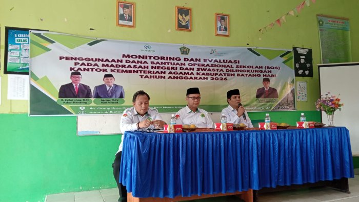 Tingkatkan Akuntabilitas Anggaran, Kepala dan Bendahara MTsN 1 Batang Hari Hadiri Monev Dana BOS Tahap I