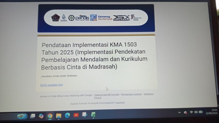 Dukung Akuntabilitas dan Kualitas Pendidikan, MTsN 1 Batang Hari Tuntaskan Pendataan Implementasi KMA 1503 Tahun 2025