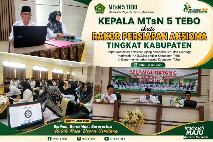 Kepala MTsN 5 Tebo Ikuti Rapat Persiapan Aksioma Kepala MTsN 5 Tebo Ikuti Rapat Persiapan Aksioma