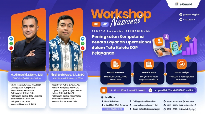 Tingkatkan Kualitas Pelayanan, Workshop Nasional Kupas Tuntas Tata Kelola SOP Penata Layanan Operasional